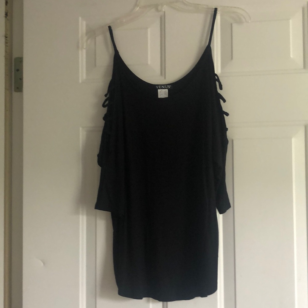 Venus - Beautiful black strappy detailed top